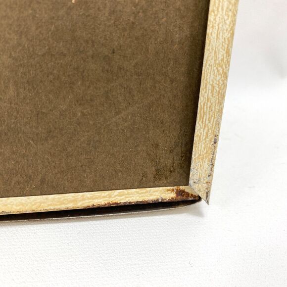 Vintage MCM Metalcraft 3D Picture Art Season Autumn Gold Pastel Woman Cupid Oak - Picture 11 of 14